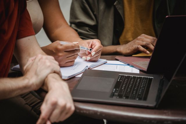 a property management team working together